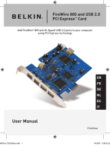 Belkin CARTE PCI EXPRESS™ FIREWIRE 800 ET USB 2.0 #F5U602EA Handleiding