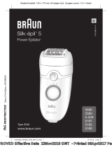 Braun 5580, 5380, 5-329, 5187, 5185, 5180, Power Epilator, Silk-épil 5 Handleiding
