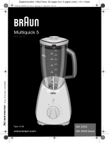 Braun Blender MX 2050 BLACK Handleiding