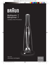 Braun Cordless Hand Processor MR 740 CC Handleiding
