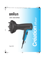 Braun CP1600 DFB6,  création diffusor Handleiding