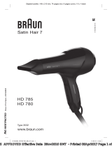 Braun HD 780,  HD 785,  Satin Hair 7 Handleiding