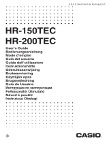 Casio HR-150TEC, HR-200TEC Handleiding