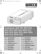 Waeco MSP702, MSP704, MSP1012, MSP1024, MSP1512, MSP1524, MSP2012, MSP2024, MSP2512, MSP2524 Handleiding