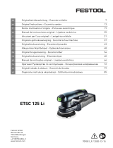 Festool ETSC 125 Li Eccentric Sander Handleiding