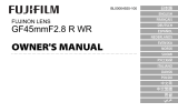 Fujifilm GF45mmF2.8 R WR Lens Handleiding