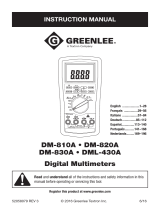 Greenlee DM-810A, DM-820A, DM-830A, DML-430A (Europe) Handleiding