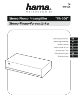 Hama 00181400 PA-506 Stereo Phono Preamplifier de handleiding