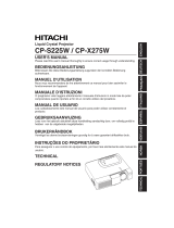 Hitachi CP-X275W Handleiding