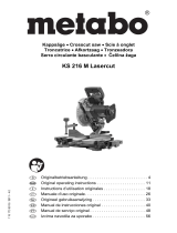 Metabo KS 216 M Lasercut Handleiding