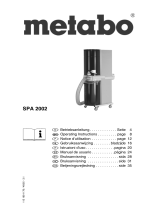 Metabo SPA 2002 Handleiding