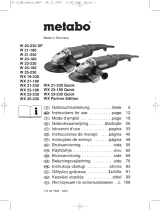 Metabo W 21-180 Handleiding