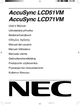 NEC AccuSync LCD71VM Handleiding