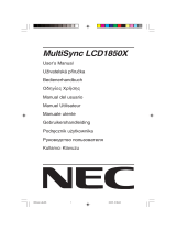 NEC LCD1850X Handleiding