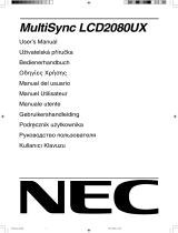 NEC MultiSync LCD2080UX Handleiding