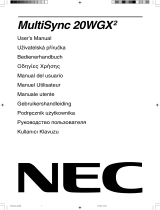 NEC MultiSync® 20WGX² de handleiding