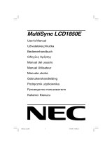 NEC MultiSync LCD1850E de handleiding