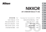 Nikon AF-S NIKKOR 50MM F-1.4G Handleiding