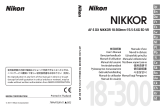 Nikon AF-S DX NIKKOR 18-300mm f/3.5-5.6G ED VR Handleiding