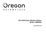 Oregon Scientific WMH800 Handleiding