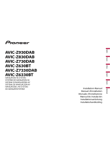 Pioneer AVIC Z630 BT Installatie gids