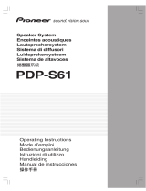 Pioneer PDP-S60 Handleiding