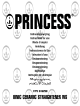 Princess White Satin Ionic Cer. Straightener Handleiding