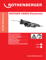 Rothenberger Pipe saw ROTIGER VARIO Electronic Handleiding