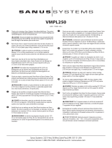 Sanus VISIONMOUNT FLAT PANEL WALL MOUNT-VMPL250 Handleiding