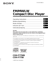Sony cdx f7750s Handleiding