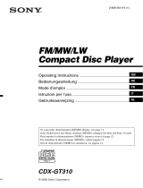 Sony cdx gt310ip Handleiding