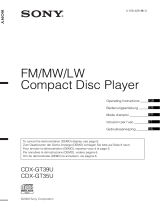Sony CDX-GT35U - Fm/am Compact Disc Player de handleiding
