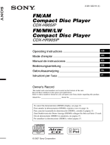 Sony CDX-H905IP Handleiding