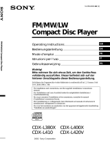 Sony CDX-L380X Handleiding