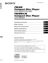 Sony CDX-M30 Handleiding