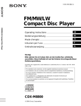 Sony CDX-M8800 Handleiding