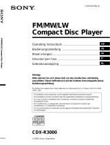 Sony Xplod CDX-R3000 Handleiding
