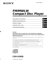 Sony CDX-S2020 Handleiding
