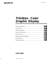 Sony Trinitron GDM-F500R Handleiding