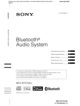 Sony BT3700U Handleiding