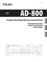TEAC Cassette Player AD-800 Handleiding