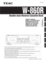 TEAC W-860R Handleiding