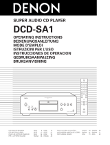 Denon DCD-SA1 Handleiding