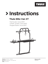 Thule Elite Van XT bike rack for vans Fiat Ducato, Citroën Jumper, Peugeot Boxer, Ram Pro Master black Handleiding