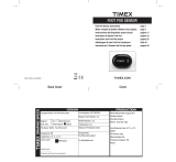 Timex W274 Foot Pod Sensor de handleiding