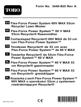 Toro Flex-Force Power System 60V MAX 52cm Recycler Lawn Mower Handleiding