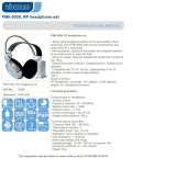 Vivanco FMH 6050 RF HEADPHONE SET Handleiding