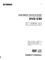 Yamaha DVD-S80 Handleiding