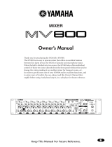 Yamaha MV800 Handleiding