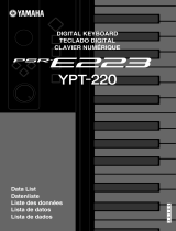 Yamaha PSR-E223 Data papier